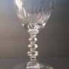 Wine glass with ring paneled stem pressed circles