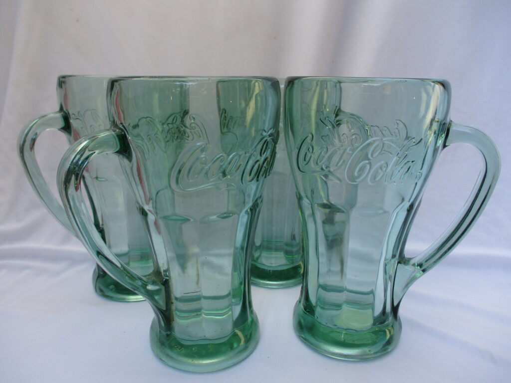 Authentic Vintage Coca Cola Verde Green Glasses