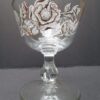 Roses with foliage design in antique gold wine glasses