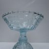 Jeanette Glass Louisa Colonial Pattern Light Blue Compote