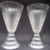 Fluted Style Wine Glass with Silver Plated Base