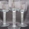 Clear Wine Glass Set with 8 Ring Stem