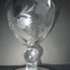 Clear Wine Goblet with flower designs