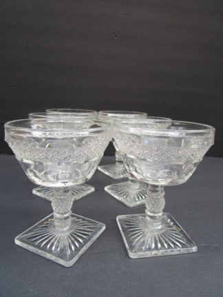 Clear Glass Claret Set with square base
