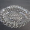 Clear oval Crystal Tray with flower forms