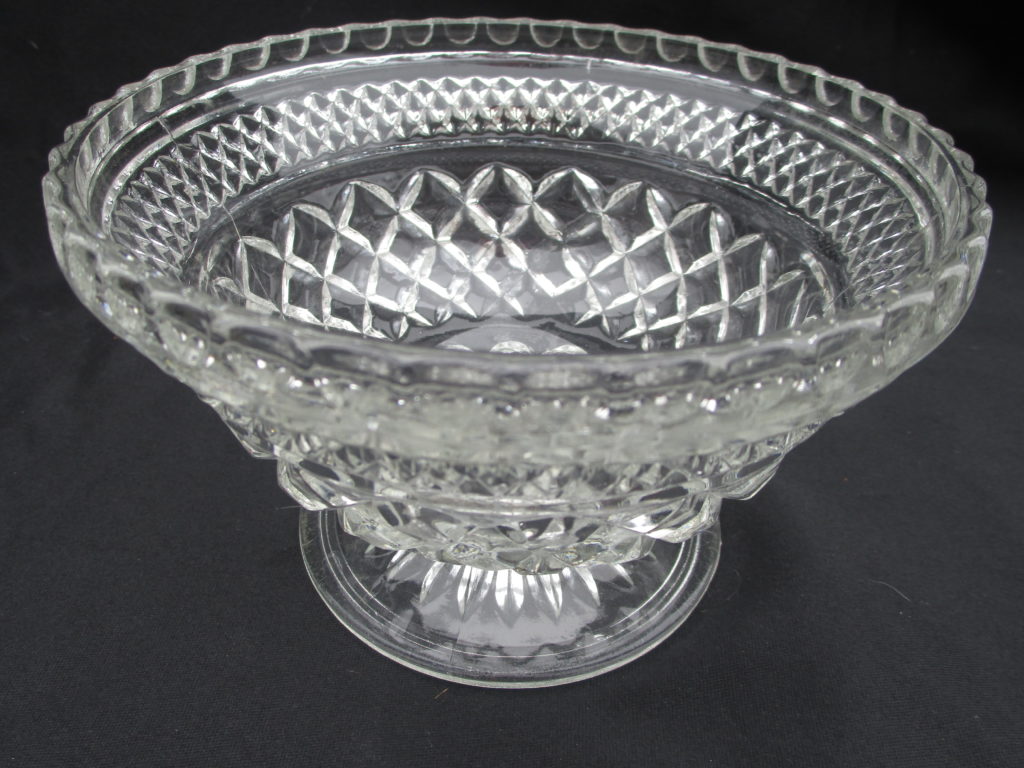 Anchor hocking Wexford pattern clear glass compote