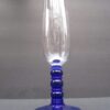 Clear Wine Flute with Blue Ball Stem