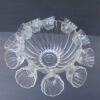 Hazel Atlas Colonial Swirl Shell Punch Bowl Set