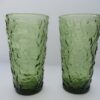 Lido Milano Avocado Green Ripple Texture Drinking Glasses