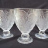 Clear Goblets embossed with fruits and foliage