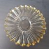 Clear Glass Ribbed Flower Form Platter