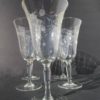Clear Glass Wine Glass Set with berries and foliage