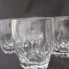 Clear Crystal Rock Glass Set Design with swirls up