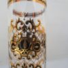 Gold and Black Crescent Filigree Clear Glass Tumblers