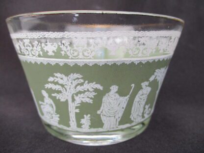 Greek Hellenic Style Green Jasperware Juice Glass