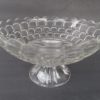 Clear Glass Compote with pressed glass indentation