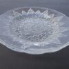 clear plate with sunflower design