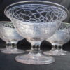 Renaissance Style Indiana Glass Clear Water Dessert Cups