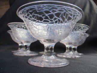 Renaissance Style Indiana Glass Clear Water Dessert Cups
