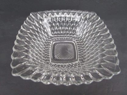 diamond point sq crystal bowl by Indiana Glass