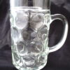 Clear Glass Thumbprint Beer Mug
