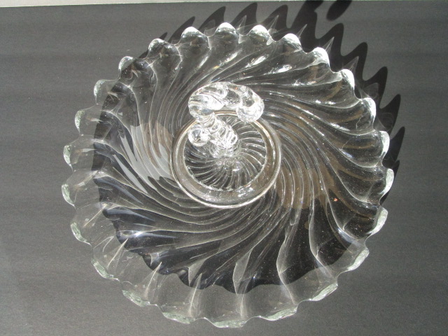 Fostoria Glass Colony Swirl Pattern Glass Platter