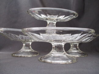 Clear Glass Dessert Bowls on a Pedestal