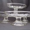 Clear Glass Dessert Bowls on a Pedestal