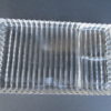 Clear Glass Rectangular Tray with three Ribbed Compartments