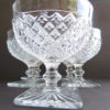 Antique Clear Sherbet Cups with short stem
