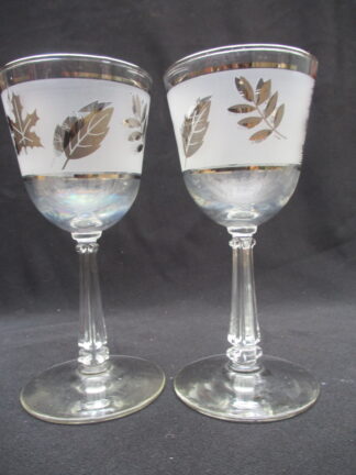 Libbey Glass Silver Leaf Stemware