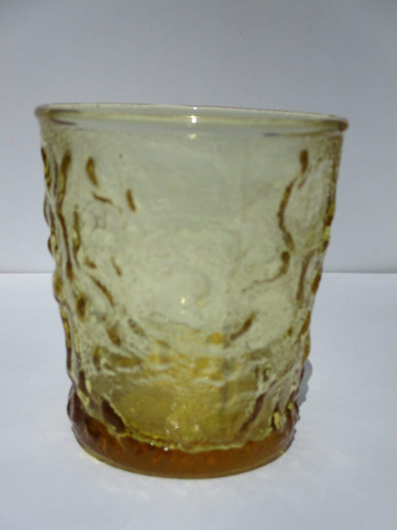 Lido Milano Pattern Amber Pattern Crinkled Juice Glasses