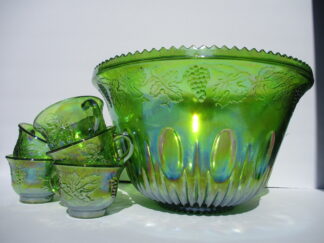 India Glass Co. Princess Pattern Punch Bowl Set