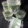 Greek Hellenic Style Green Jasperware Juice Glasses