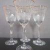 Clear Crystal Goblet set with gold rim