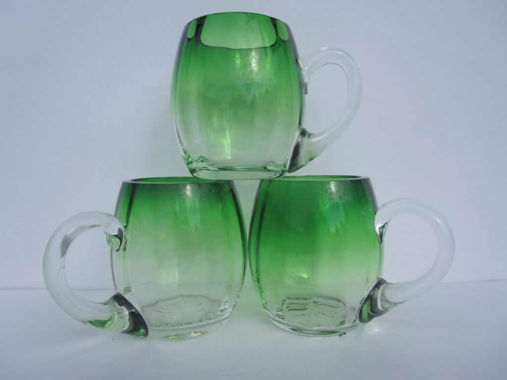 Designer Glass Mugs in 3 piece set
