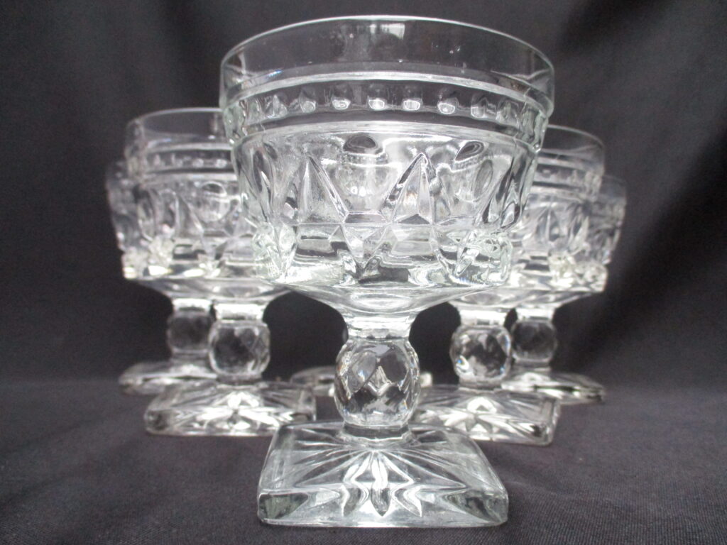 Renaissance Style Indiana Glass Dessert Cups