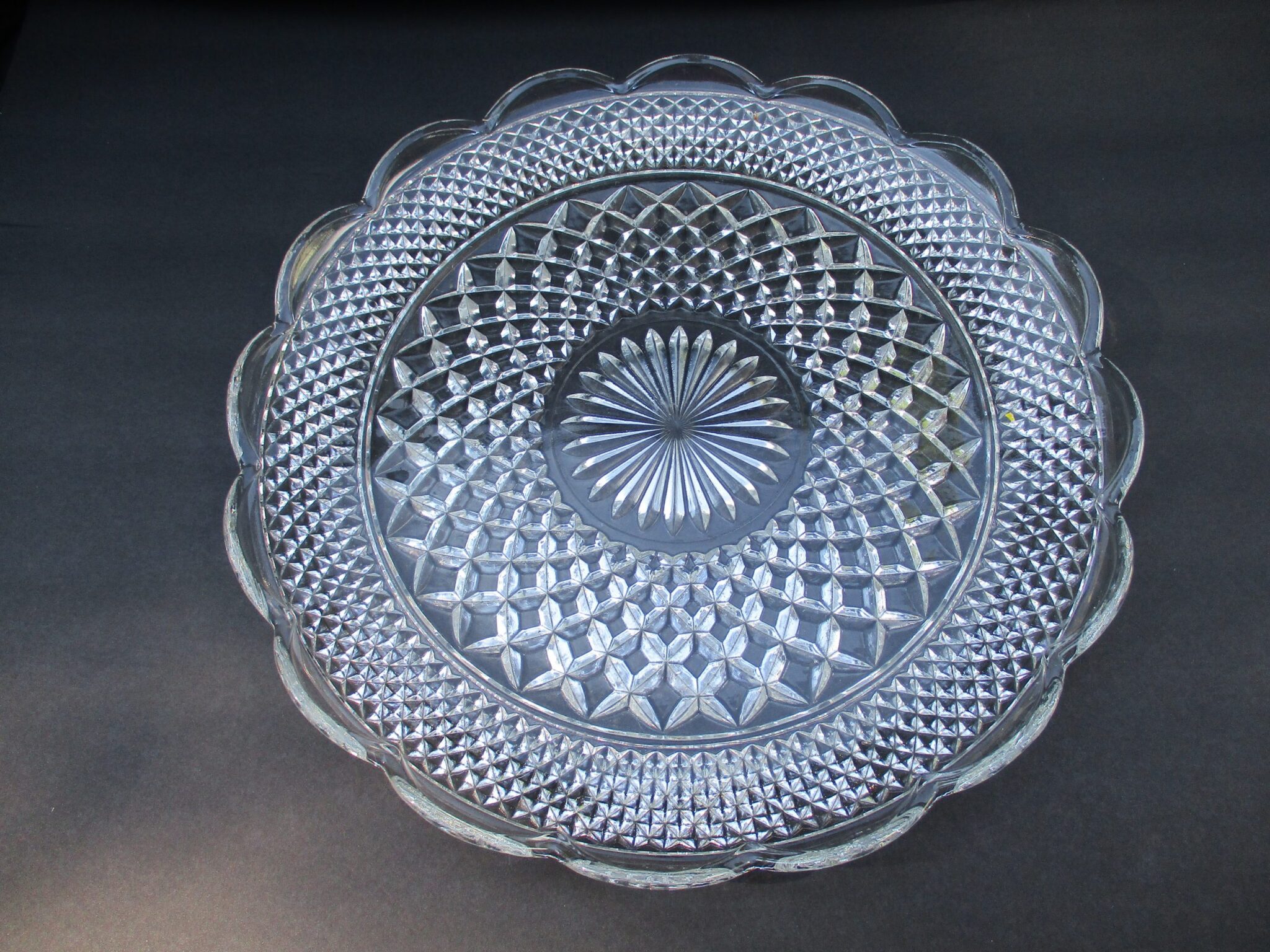 Anchor Hocking Wexford Pattern Glass Platter