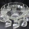 Anchor Hocking Clear Harvest Grapes Punch Bowl Set