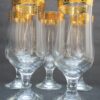 Champagne Flutes with Optic Banded Gold Rim