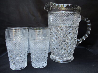 Anchor Hocking Wexford Pattern Pitcher and Tumbler Set