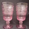 Rose Colored Footed Goblets named The Pioneer Woman