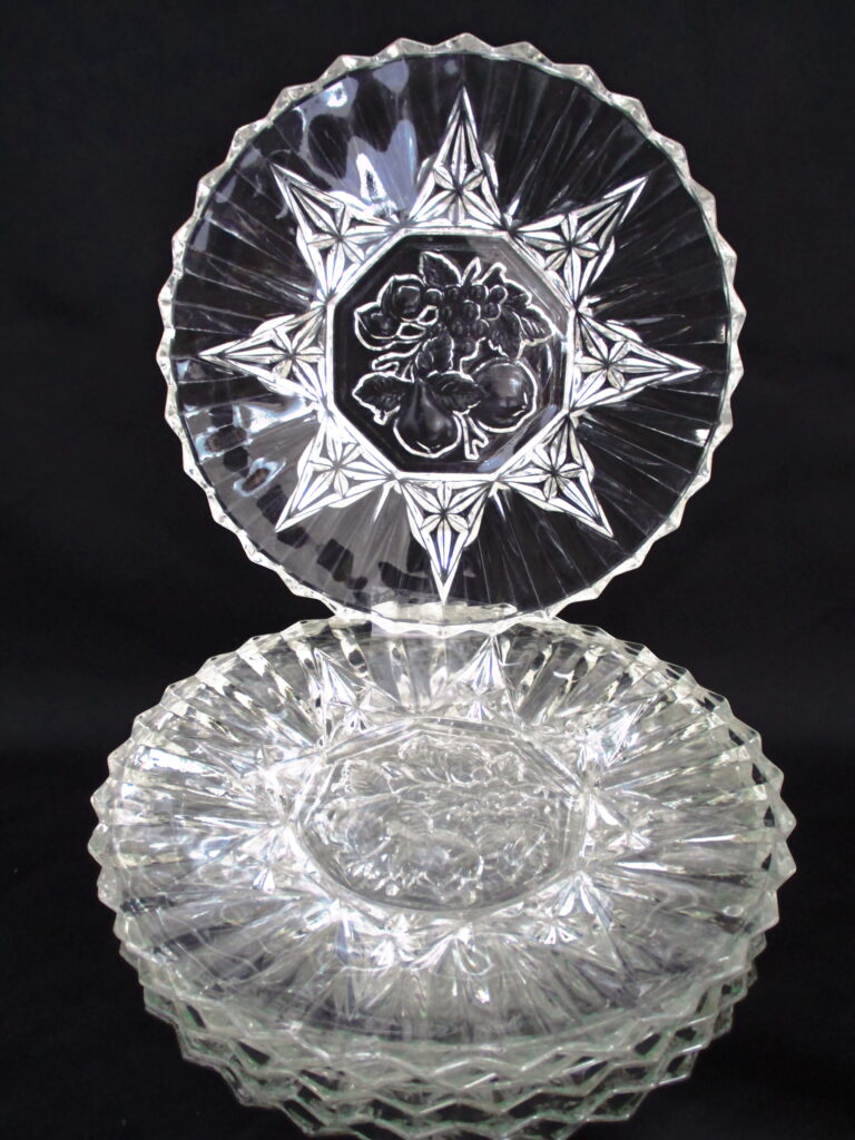 Indiana Glass Pioneer Pattern plates