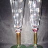 Clear Wine Flutes with Iridescent Stem Balls