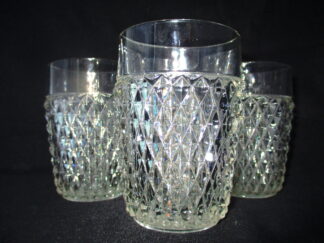 Diamond Quilted Clear Whiskey Glasses
