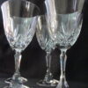 Clear Crystal Wine Glass set with carved fans