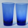Blue Glass Tumbler set of two for sale