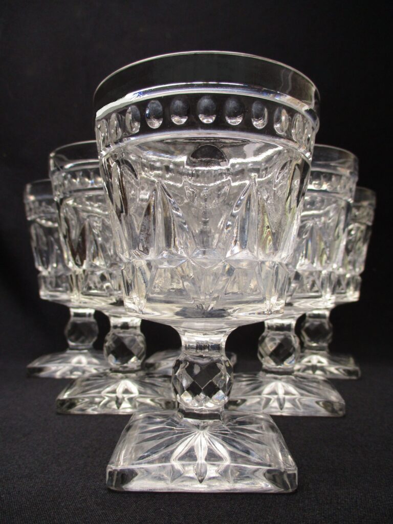 Renaissance Style Indiana Glass Clear Water Goblet
