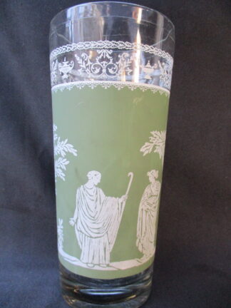 Greek Hellenic Style Green Jasperware Glass