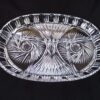 Clear Oval Crystal Tray with Tab Handles